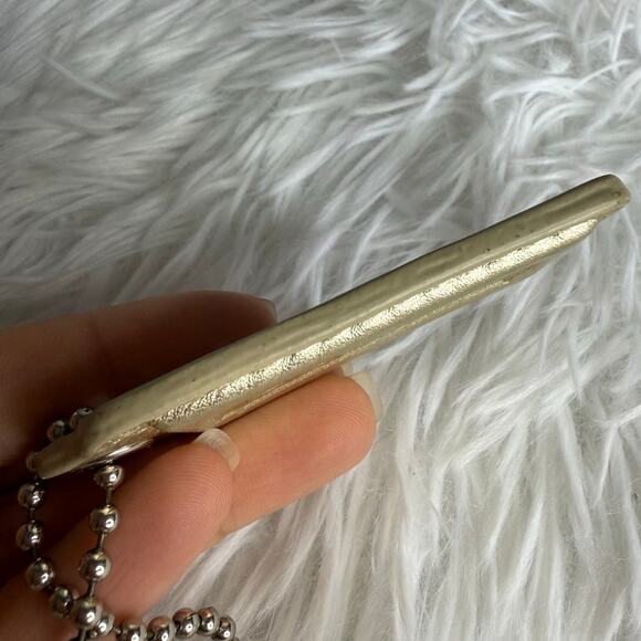 2.5" COACH Gold Fob Bag Charm Hang tag Hangtag - Picture 3 of 4